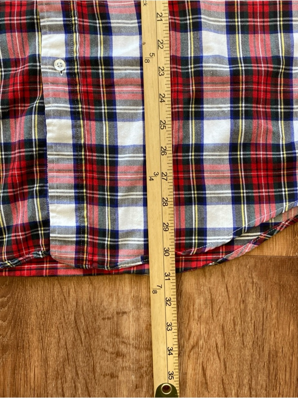Vintage L.L. Bean Flannel Shirt Mens Large Red Plaid Regular Fit Made in USA 90s - Picture 4 of 9